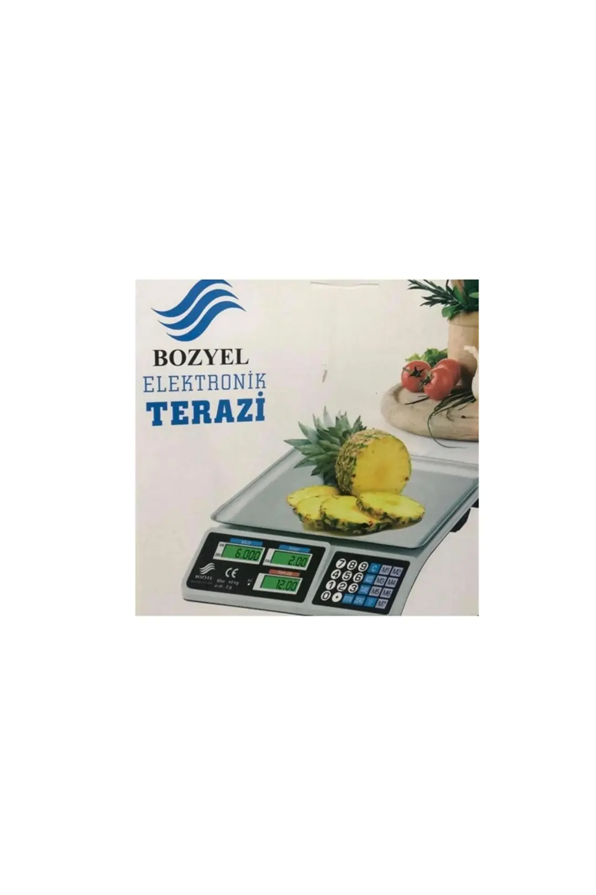 BOZYEL Elektronik Krom Kefeli Dijital Terazi 40 Kg