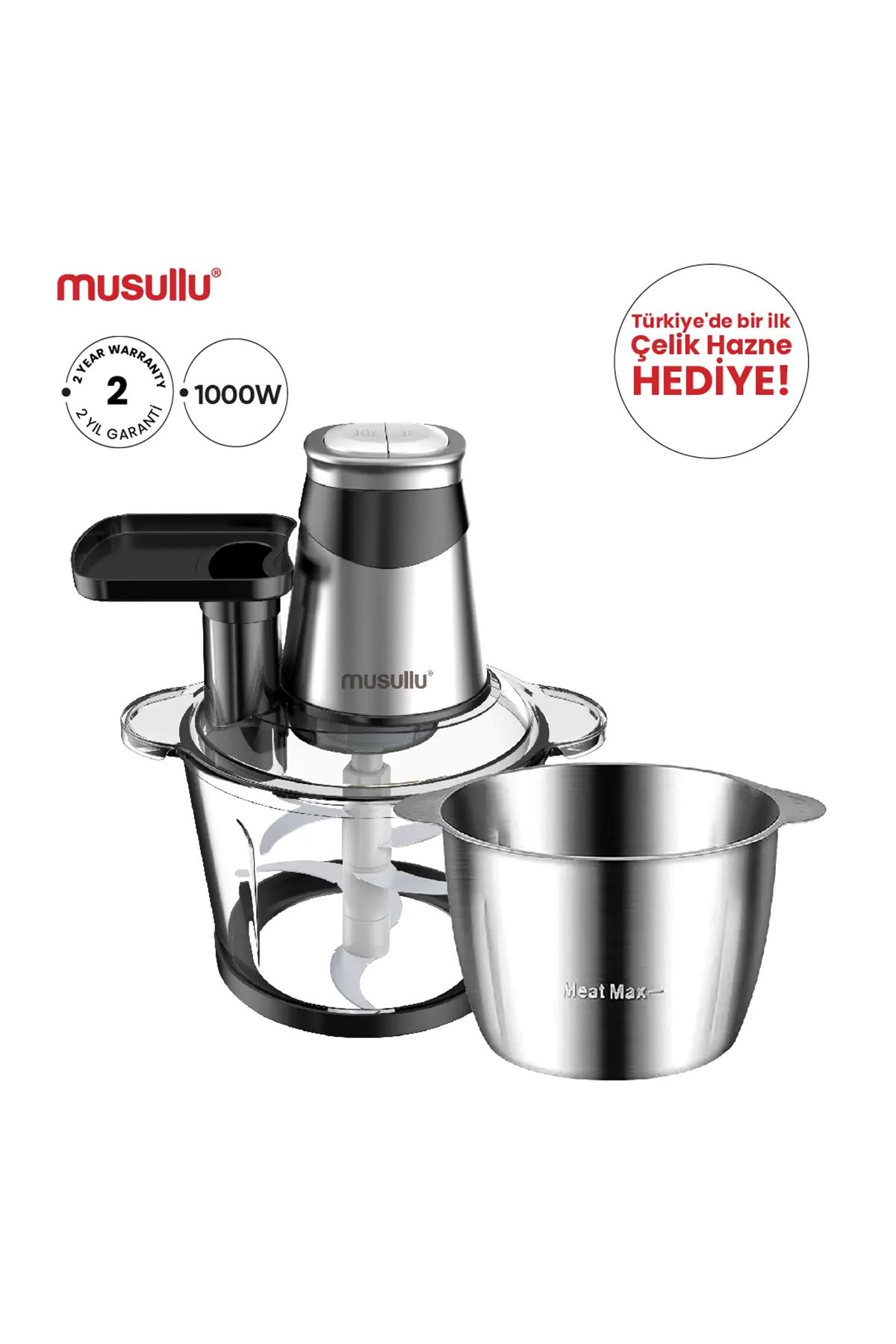 MUSULLU RONDO DOĞRAYICI - 3 Litre (Rendeli)