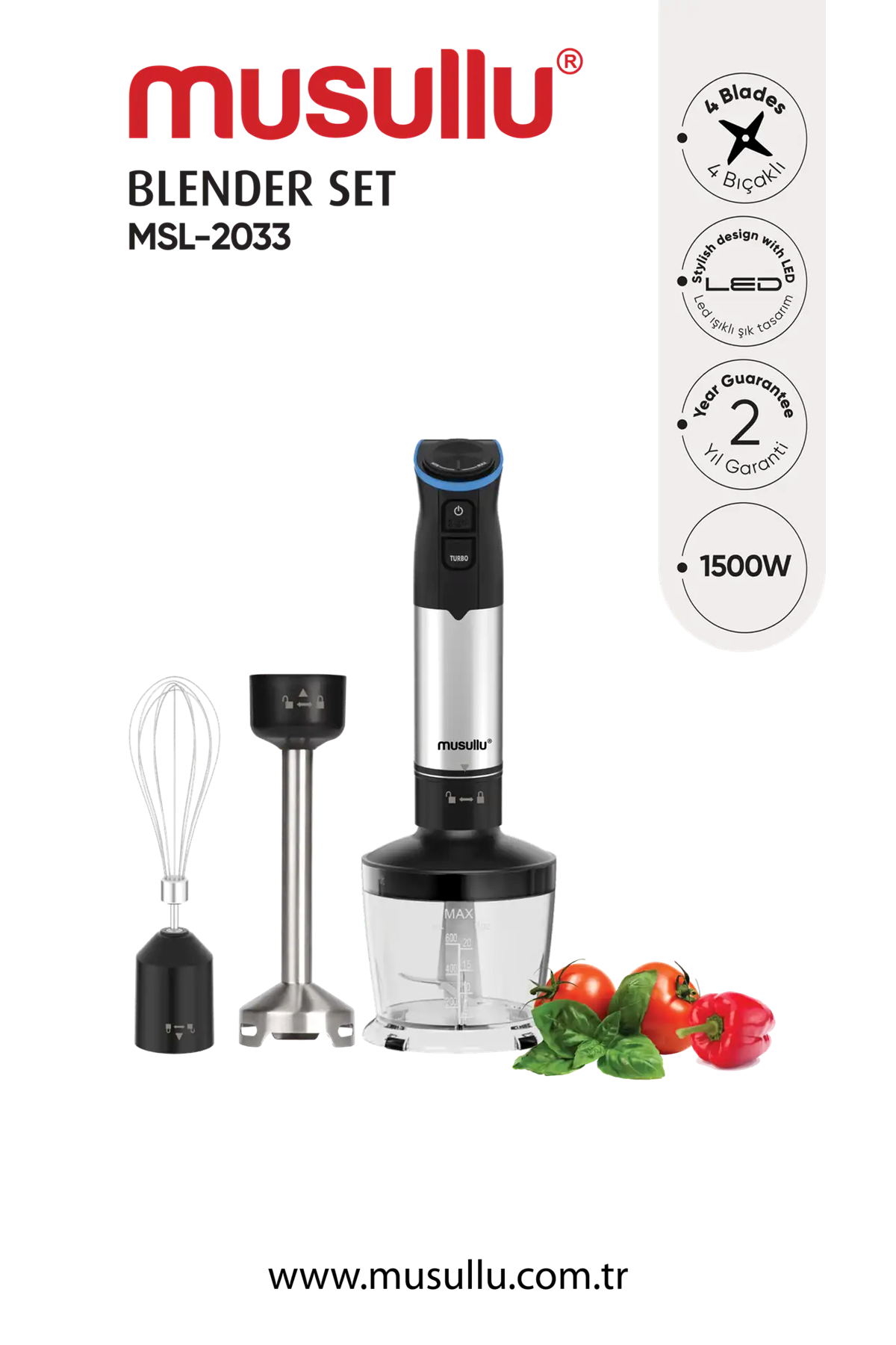 Musullu Msl-2033 Blender Set Siyah